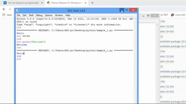 Installation of Python IDLE