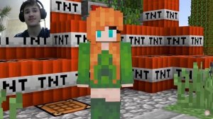 ?Майнкрафт но Жизнь ДЕВУШКИ КРИПЕРА от Рождения до Смерти! | Реакция на Юни