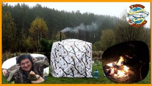 Рыбалка с ночёвкой на реке, первый снег,ловим налима,тестируем палатку,печку,свет в деле.
