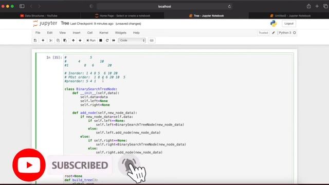 Binary Tree traversal | In Order pre Order post Order Traversal in Python | Data Structures