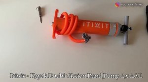 Decathlon / Itiwit / Kayak Double Action Hand Pump 2 x 2.6 L / Orange