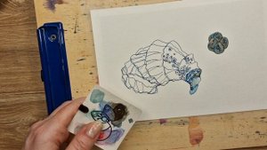 Уроки рисования. Как нарисовать ракушку ручкой Lamy c водорастворимой тушью. Акварель. Watercolors