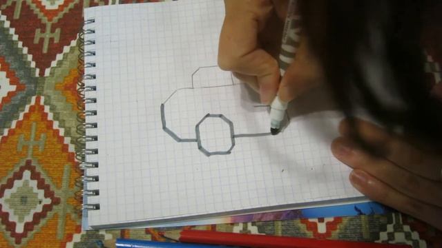 Рисуем персонажа Among Us по клеточкам смотреть онлайн