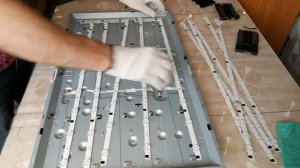 Samsung UE32F5020AK нет подсветки. Замена линеек. Ремонт телевизора Samsung.