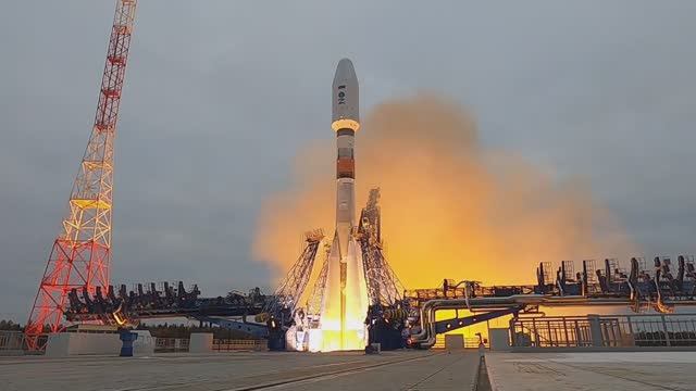 Запуск ракеты-носителя «Союз-2.1б» с космодрома Плесецк 27 октября 2023 года