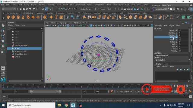 Maya 2022 Tutorial--Maya Mash Delay Node Tutorial For Beginners