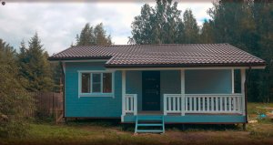Популярный проект одноэтажного каркасного дома в скандинавском стиле.