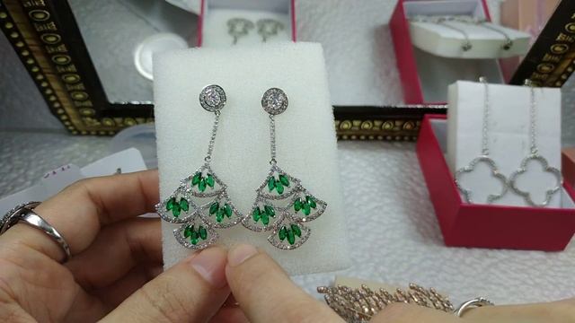 Обзор 8 aliexpress. Роскошные цирконистые серьги и брошь смотреть онлайн
