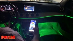 Установка яркой контурной подсветки салона Мерседес w213 / Mercedes e-class