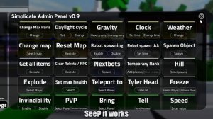 How to open Admin Panel in Voxel Destruction Physics (Roblox)