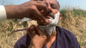 ASMR Fast Shaving With Barber Old