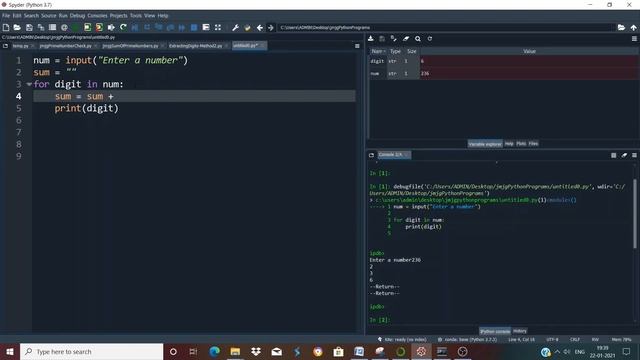 Python3 Exercise Problems | Extracting Digits and Finding the sum of the Digits of a Number смотреть онлайн