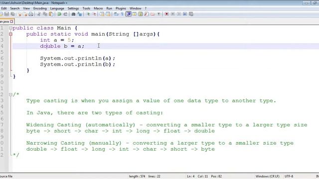 Java #8 Type Casting смотреть онлайн