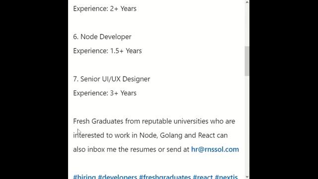 Hiring Flutter, React, Golang, Graphic Designer, UI/UX Designer, SQA Engineer and Node.js Developer смотреть онлайн