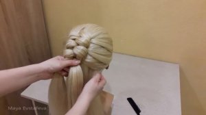 Красивые косы.Голландская коса.Lessons of hairstyles. The Dutch Spit