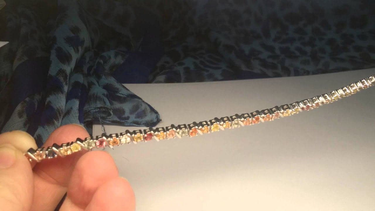 Браслет  серебро сапфиры