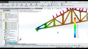 Solidworks.Двухскатная ферма. Проектирование, расчет в Solidworks Simulation, чертеж