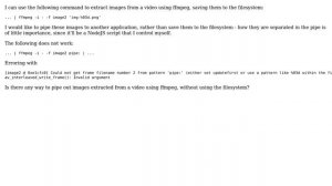 ffmpeg pipe images extracted from video