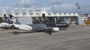 All Black Boeing 777-300ER Landing