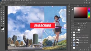 realistified your name anime movie poster using photoshop | photoshop speed art | your name