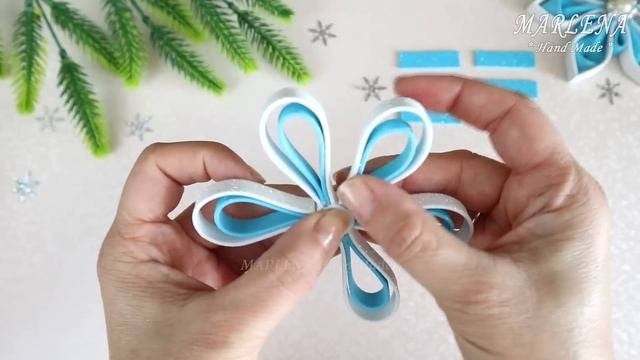 ❄️⛄ СУПЕР ПРОСТО! ❄️ Снежинка из фоамирана. ?⛄ Christmas Snowflake