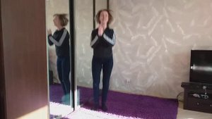 #занимаемсядома.  Разминка с базовыми шагами аэробики