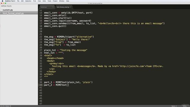 Day 11: HTML and Plain Text Emails through Python and Gmail
