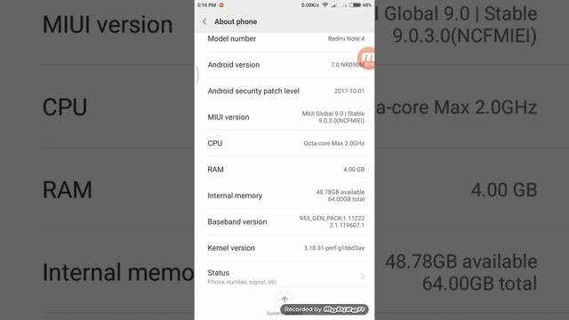 New mi update MIUI 9.0.3.0