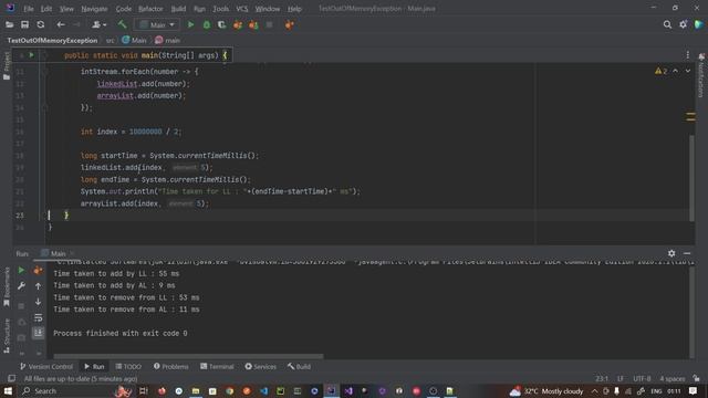 Reality check ArrayList vs LinkedList insert, remove.