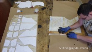 Серия 4. Кривой ПОТОЛОЧНЫЙ ВИТРАЖ! Резка стекла, нужный ИНСТРУМЕНТ. Витраж Тиффани