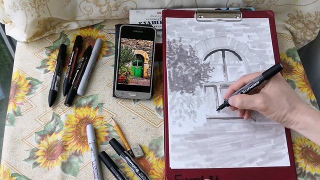 Пленэр 1 класс Фрагмент Архитектуры маркером смотреть онлайн