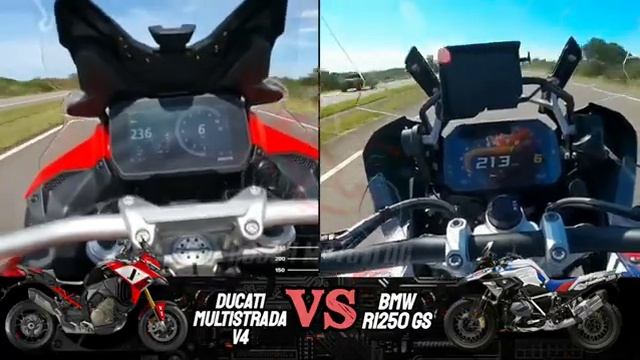 Ducati Multistrada V4 ?️ BMW R1250 GS | Top Speed & Acceleration ??