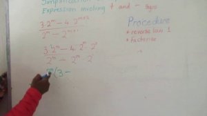 Grade 10 and 11 laws of exponents involving plus and minus signs