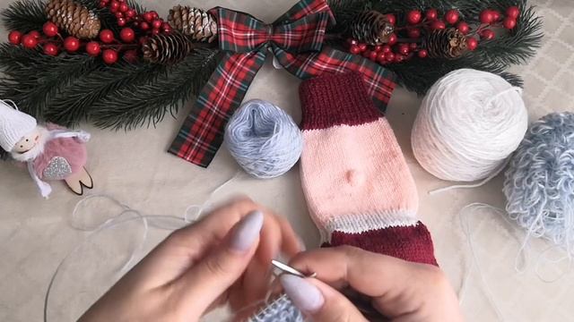 Новогодние носочки "ДЕД МОРОЗ"! часть 2. смотреть онлайн