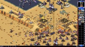 Red Alert 2 | extra Hard AI | desert Showdown | 7 vs 1  France Cannon