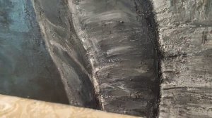 Фактурная картина "Слон". Написана по мк @nyschool_cannel  , с помощью фактурной пасты и акрила