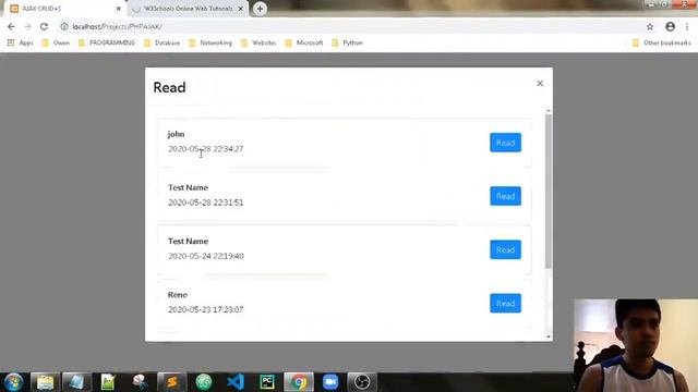 AJAX CRUD+S (Vanilla JS) | Create, Read, Update, Delete + Search PHP AJAX