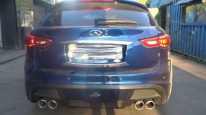 Спортивная выхлопная система на Infiniti QX70