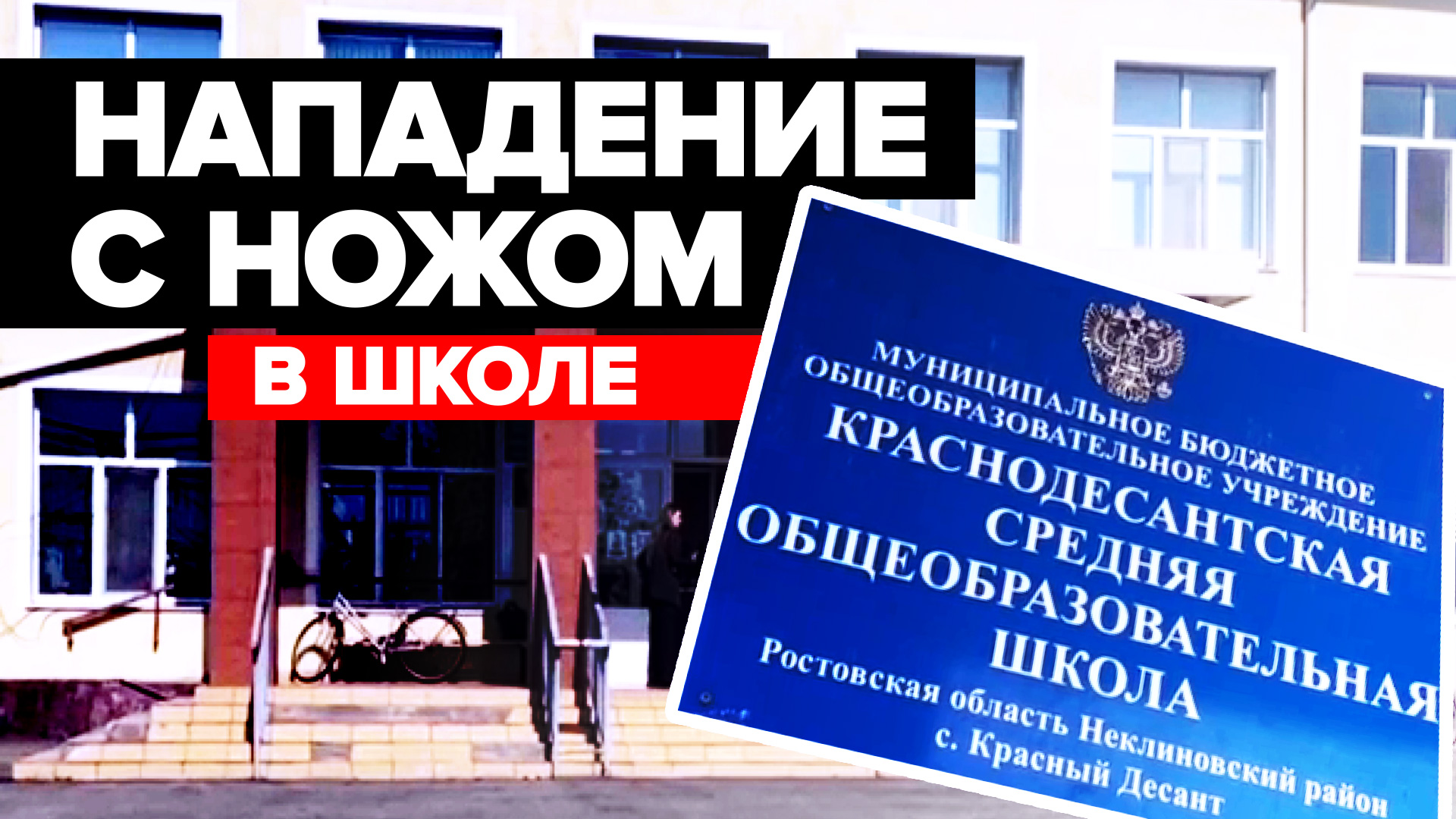 Подросток ранил четверых взрослых в школе в Ростовской области