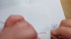 Шов болгарский крестик. Ручные швы.