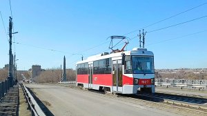 Магнитогорск, центральный переход, мост через реку Урал, с левого на правый берег (03.04.2023)