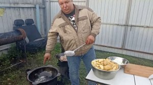 Жареное мясо с картофелем по деревенски ( ужин для друзей )