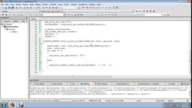gtk3 c : Basic Calculator (Codeblock IDE + Glade GUI Builder) смотреть онлайн