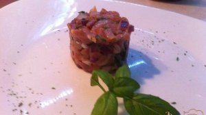 Тартар из копченого лосося