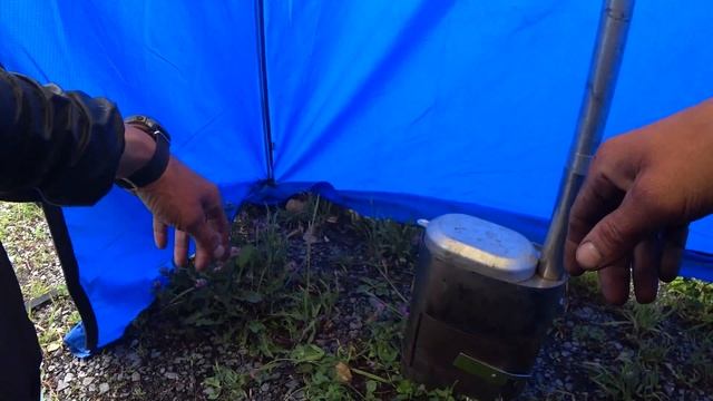 Приспособил печку щепочницу из СССР в летнюю палатку смотреть онлайн