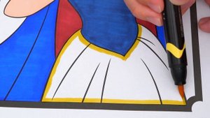 Coloring Snow White Apple Disney Princess Coloring Page Prismacolor Markers | KiMMi THE CLOWN