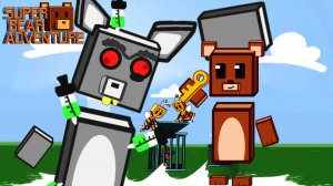Как победить Испытуемого в Super Bear Adventure ? Обнова Супер Беар Адвенчер Где Стикеры Мишки ?