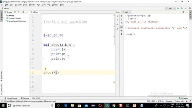 Python Function Unpacking in Function Call