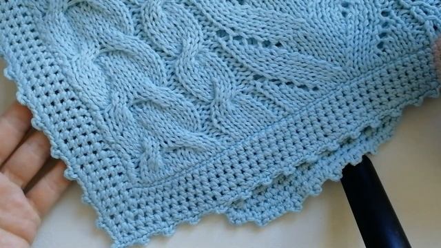 Схема пледа Novos. Как связать. Узор – ажурная полоска. Вязаный плед для новорожденного смотреть онлайн