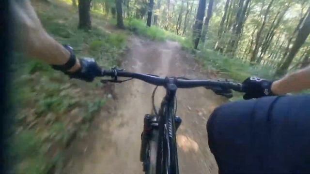 Mountain biking fun on Golovec Trails Nebeška 26.6.2022 MTB Giant Trance X POV смотреть онлайн